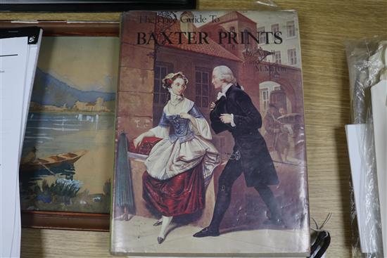 A collection of Baxter prints and Baxter book